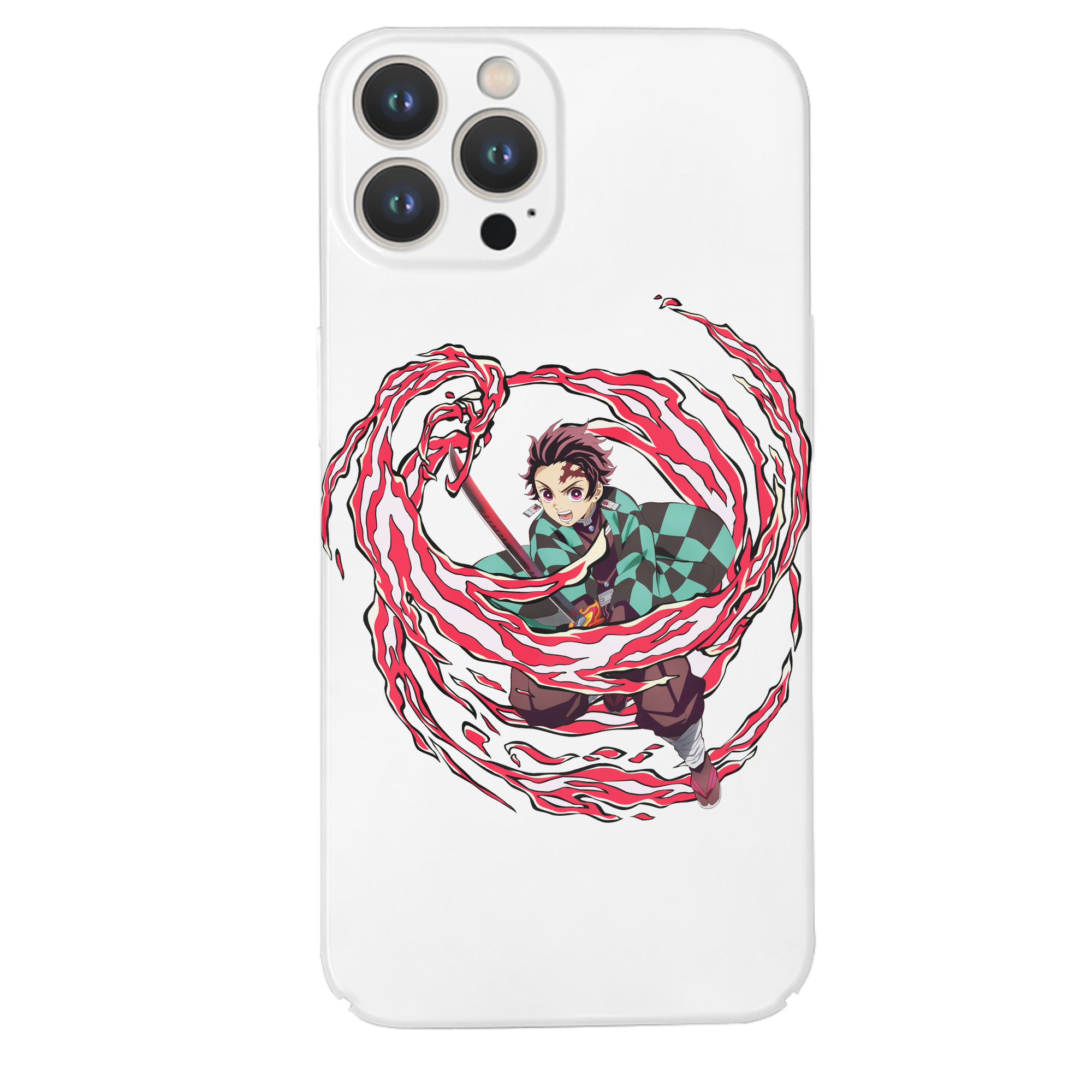 （画像用） 鬼滅の刃 竈門 炭治郎／かまど たんじろう Kamado Tanjirou 【iPhone 14シリーズ対応】ハードケース